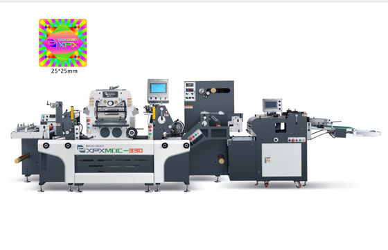 Plain Barcode Label Die Cutting Machine Versatile PLC Control High Force