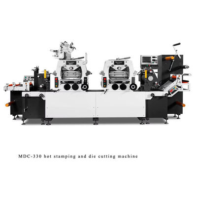Double Station Flatbed Hot Stamping And Die Cutting Machine High Precision Mdc-330