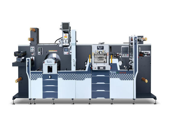 MDC-360 plus four flexo station roll to roll cold stamping lamination and flatbed or rotary die cutting machine