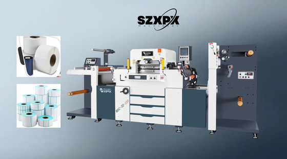 Professional Gray White Flatbed Die Cutting Machine with Safety Protection System