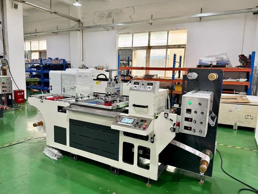 3KW Main Engine Power Barcode Label Die Cutting Machine with UV Device Voltage 380V